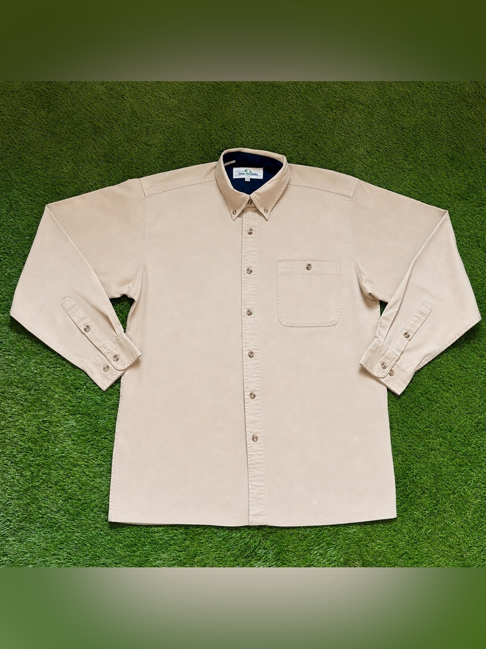 Jason Alexander Beige Button-Down Long Sleeve Shirt Men’s Medium